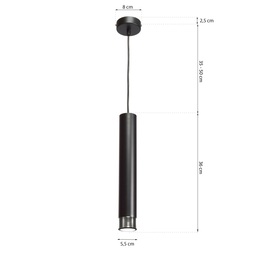 Ljuskrona med snöre DANI 1xGU10/8W/230V