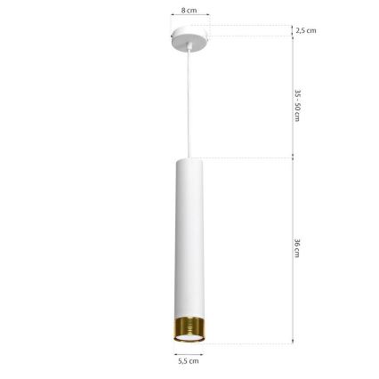 Ljuskrona med snöre DANI 1xGU10/8W/230V