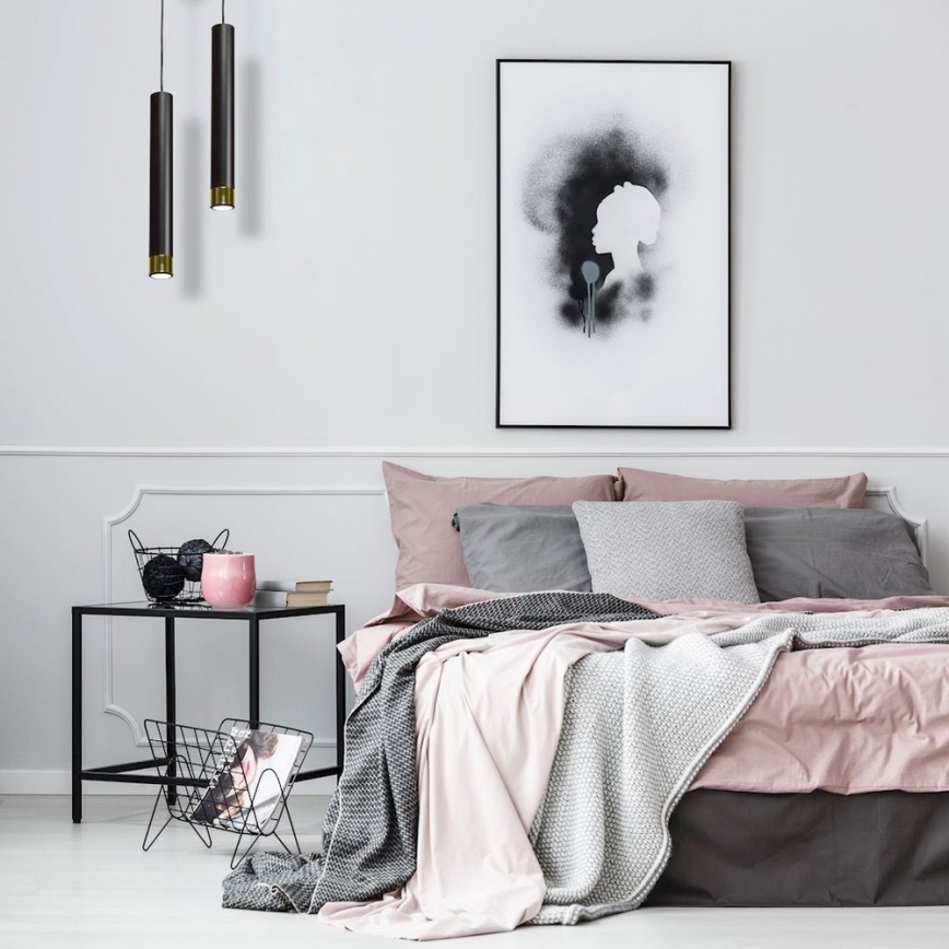 Ljuskrona med snöre DANI 1xGU10/8W/230V