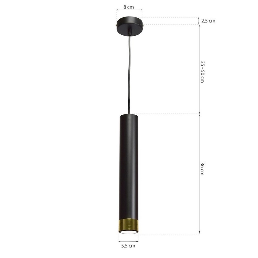 Ljuskrona med snöre DANI 1xGU10/8W/230V