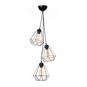 Ljuskrona med snöre DIAMENT MINI 3xE27/60W/230V