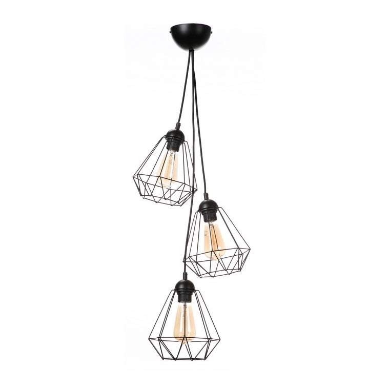 Ljuskrona med snöre DIAMENT MINI 3xE27/60W/230V