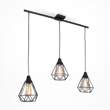 Ljuskrona med snöre DIAMOND 3xE27/60W/230V 83 cm