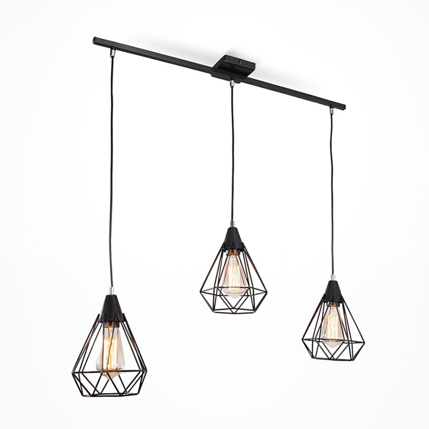Ljuskrona med snöre DIAMOND 3xE27/60W/230V 83 cm