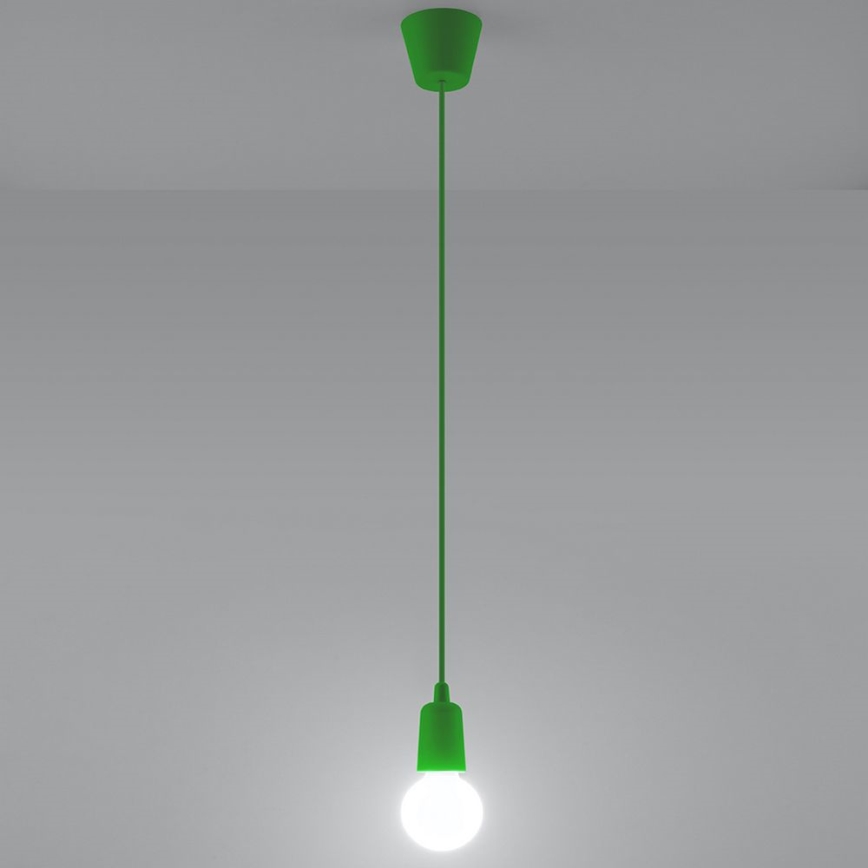Ljuskrona med snöre DIEGO 1xE27/60W/230V grön