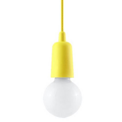 Ljuskrona med snöre DIEGO 1xE27/60W/230V gul
