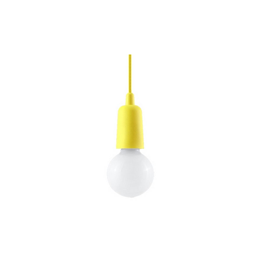 Ljuskrona med snöre DIEGO 1xE27/60W/230V gul