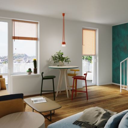 Ljuskrona med snöre DIEGO 1xE27/60W/230V orange