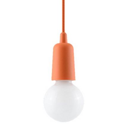 Ljuskrona med snöre DIEGO 1xE27/60W/230V orange