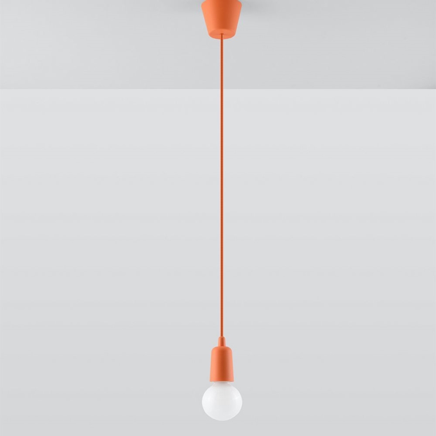 Ljuskrona med snöre DIEGO 1xE27/60W/230V orange