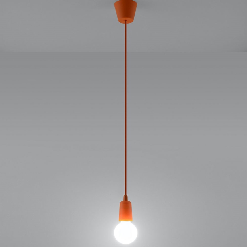 Ljuskrona med snöre DIEGO 1xE27/60W/230V orange