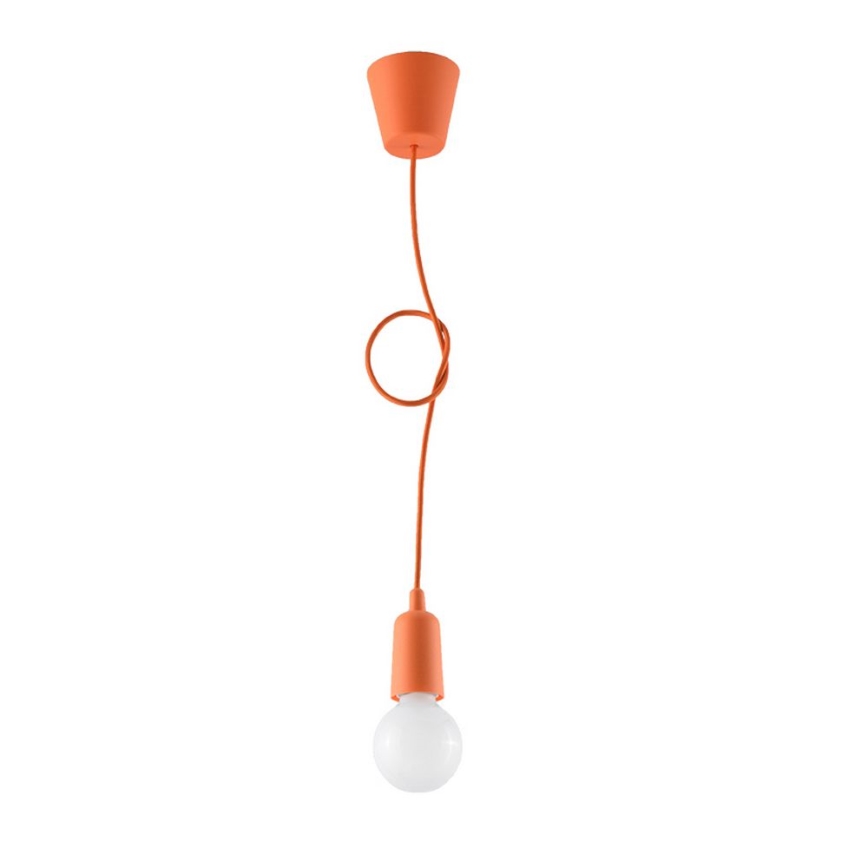 Ljuskrona med snöre DIEGO 1xE27/60W/230V orange