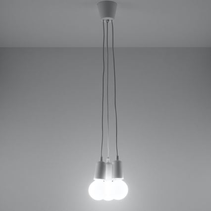 Ljuskrona med snöre DIEGO 3xE27/60W/230V