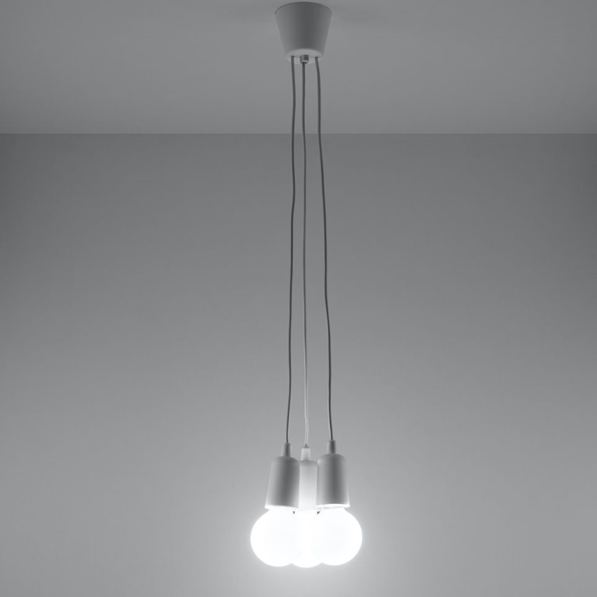Ljuskrona med snöre DIEGO 3xE27/60W/230V