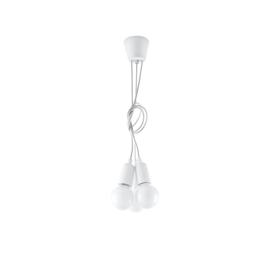 Ljuskrona med snöre DIEGO 3xE27/60W/230V
