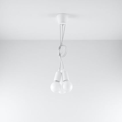 Ljuskrona med snöre DIEGO 3xE27/60W/230V
