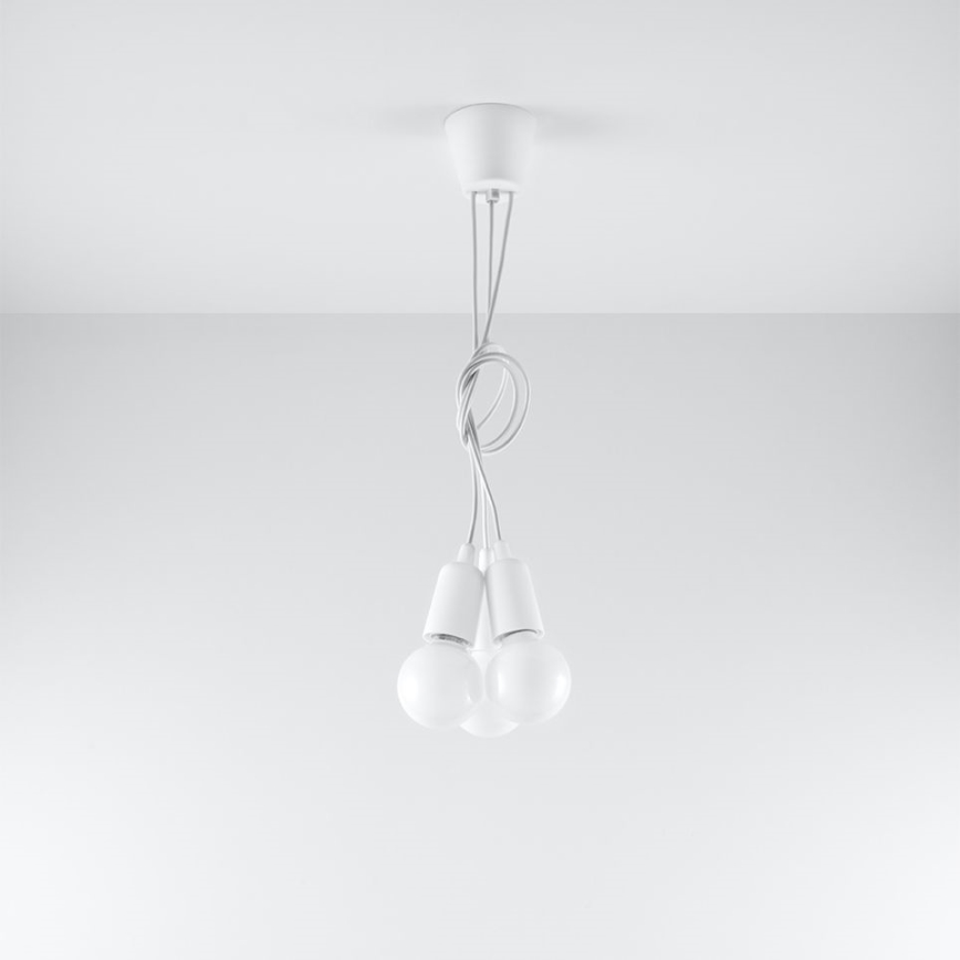 Ljuskrona med snöre DIEGO 3xE27/60W/230V