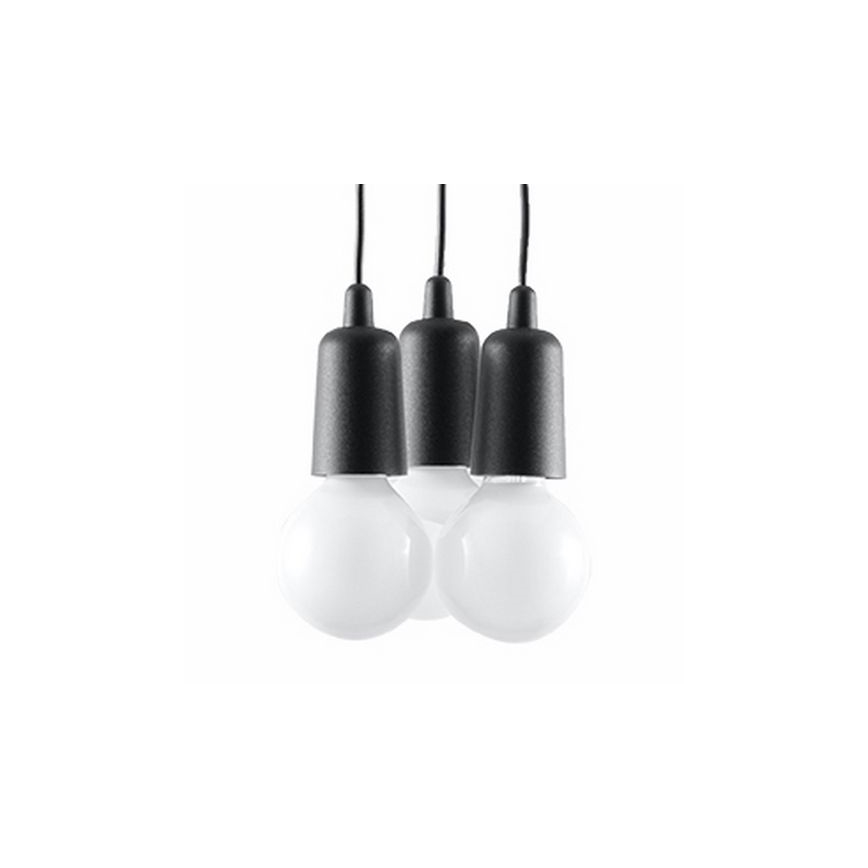 Ljuskrona med snöre DIEGO 3xE27/60W/230V