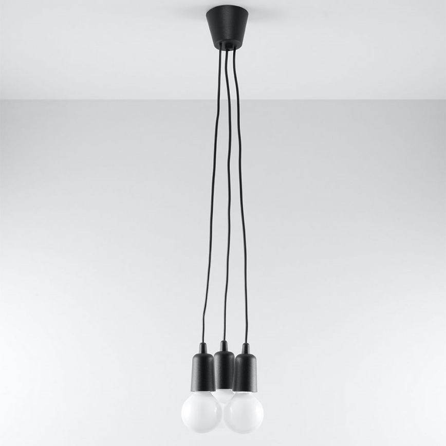 Ljuskrona med snöre DIEGO 3xE27/60W/230V