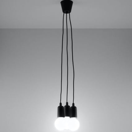 Ljuskrona med snöre DIEGO 3xE27/60W/230V