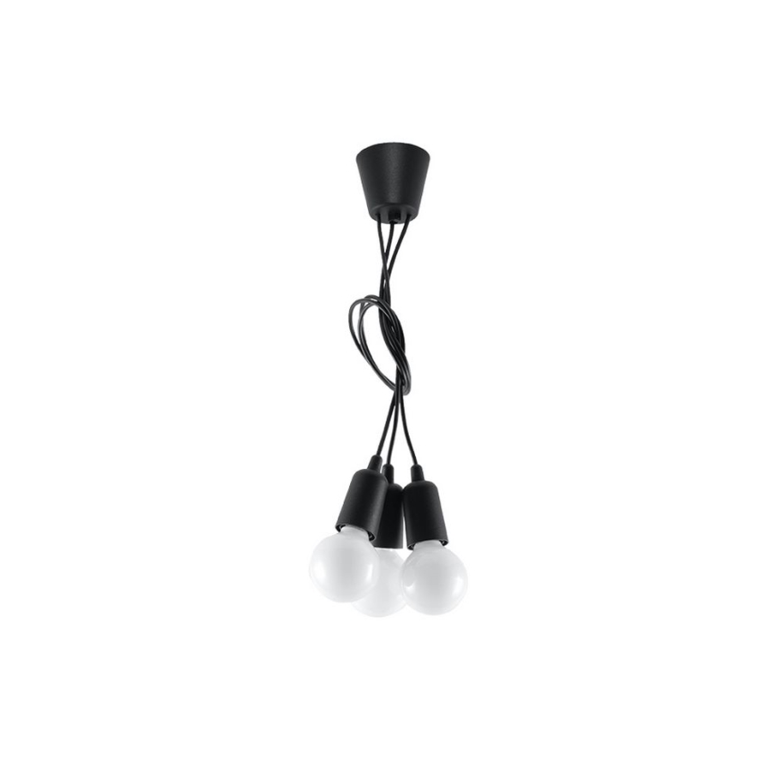 Ljuskrona med snöre DIEGO 3xE27/60W/230V