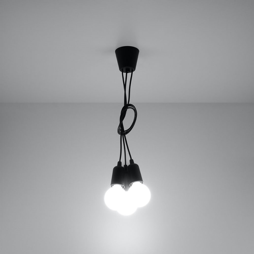 Ljuskrona med snöre DIEGO 3xE27/60W/230V
