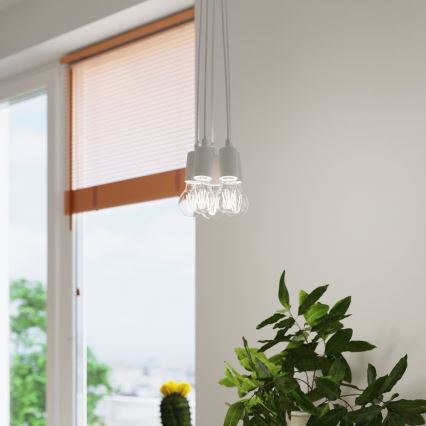 Ljuskrona med snöre DIEGO 5xE27/60W/230V