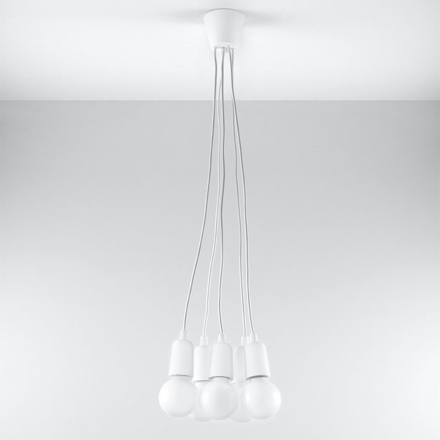 Ljuskrona med snöre DIEGO 5xE27/60W/230V