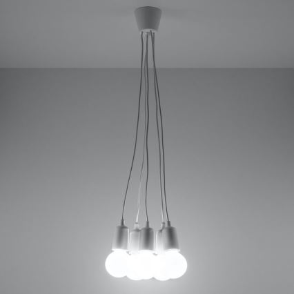 Ljuskrona med snöre DIEGO 5xE27/60W/230V