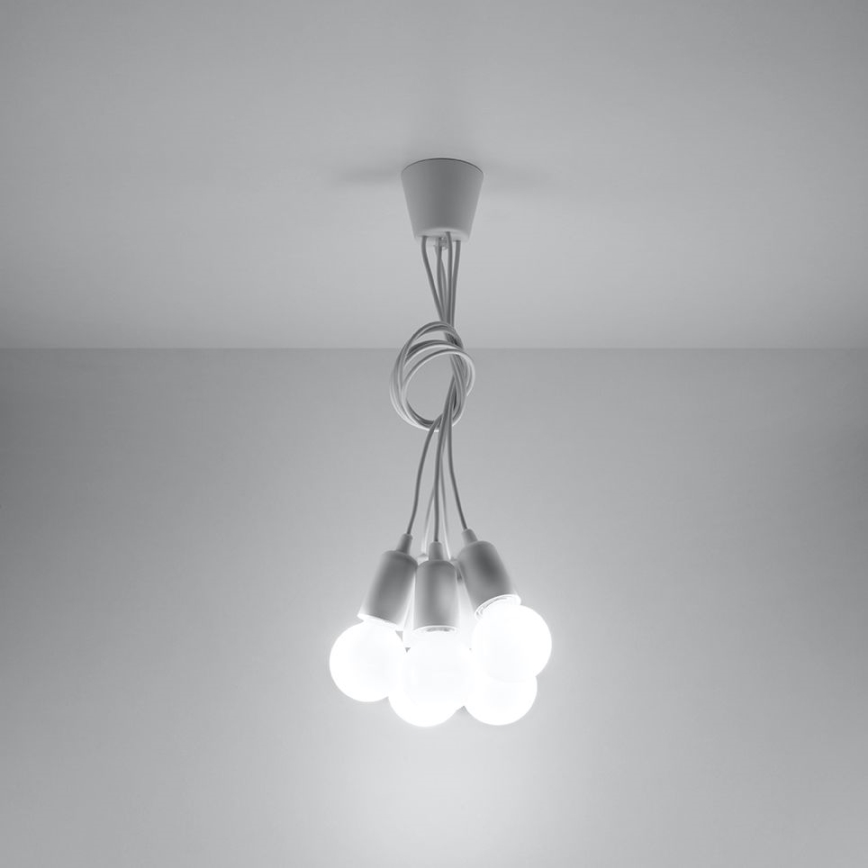 Ljuskrona med snöre DIEGO 5xE27/60W/230V