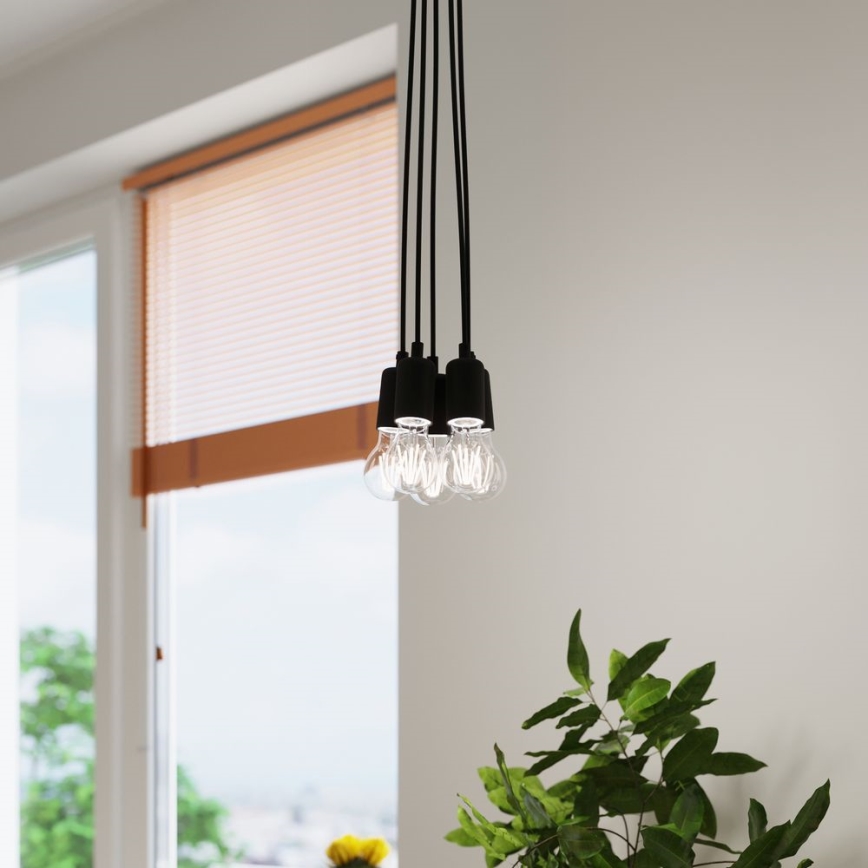 Ljuskrona med snöre DIEGO 5xE27/60W/230V