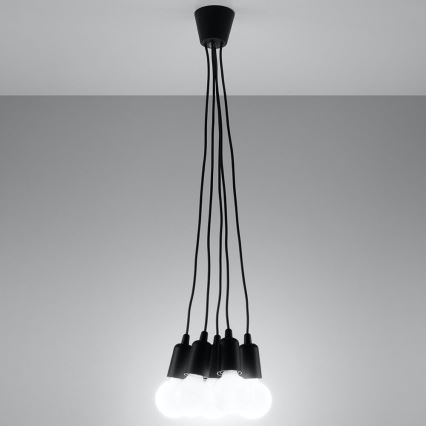 Ljuskrona med snöre DIEGO 5xE27/60W/230V