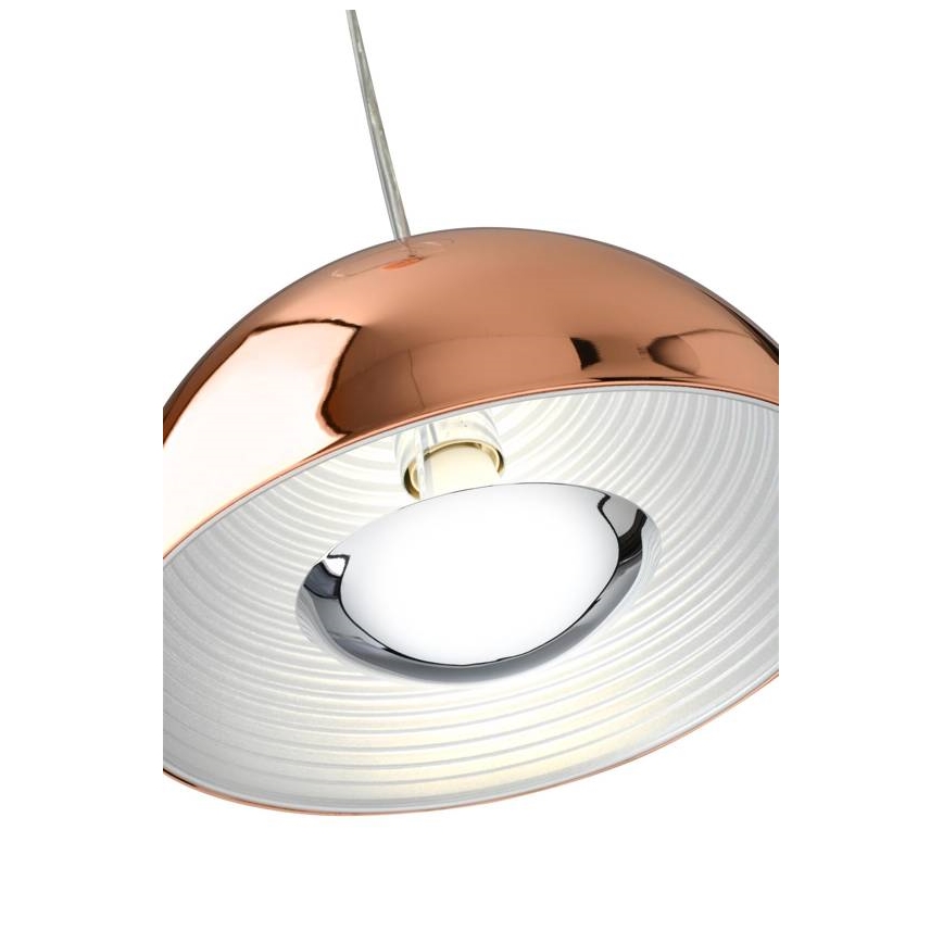Ljuskrona med snöre DORADA 1xE27/60W/230V koppar