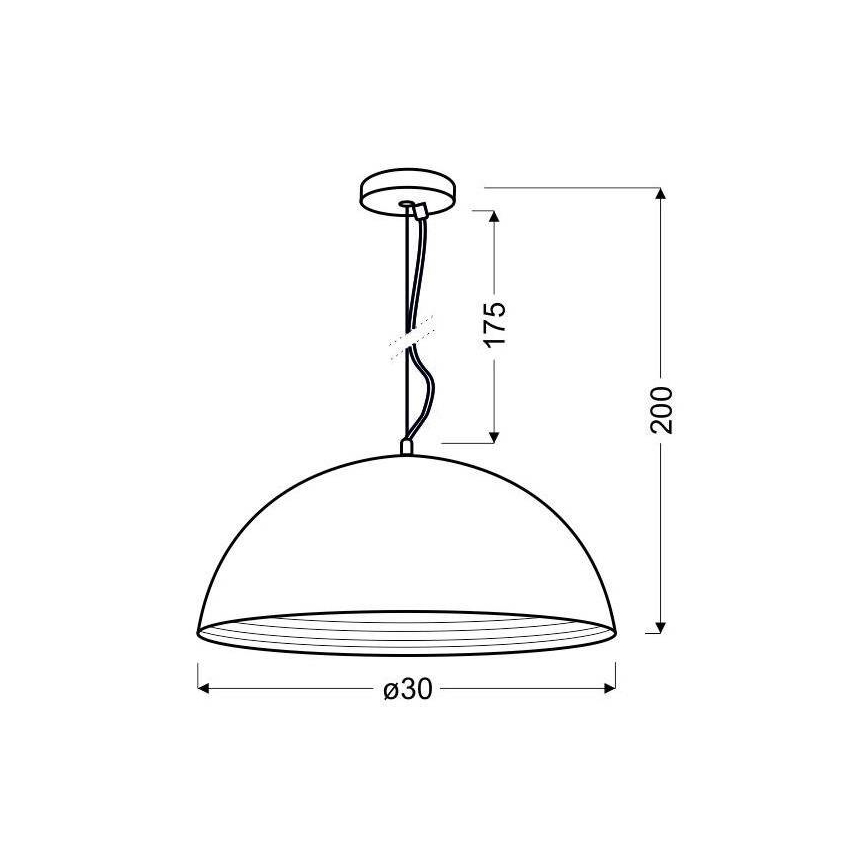 Ljuskrona med snöre DORADA 1xE27/60W/230V koppar