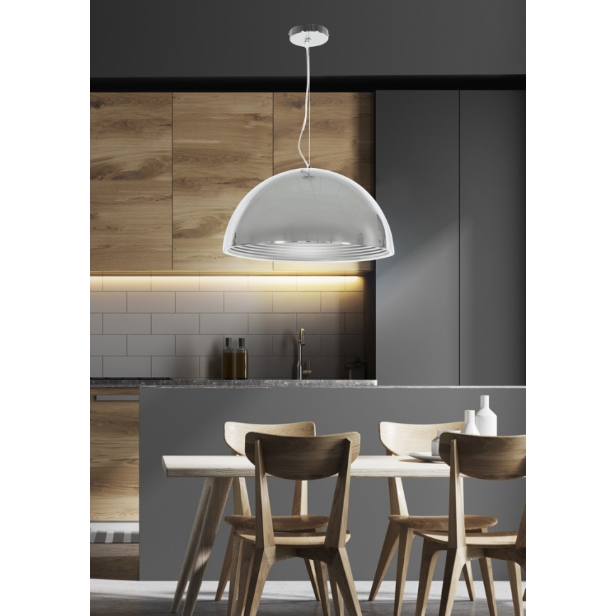 Ljuskrona med snöre DORADA 1xE27/60W/230V krom