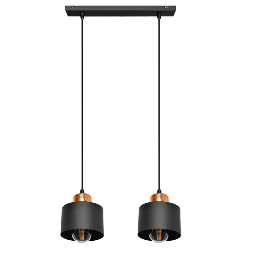 Ljuskrona med snöre EDISON 2xE27/15W/230V
