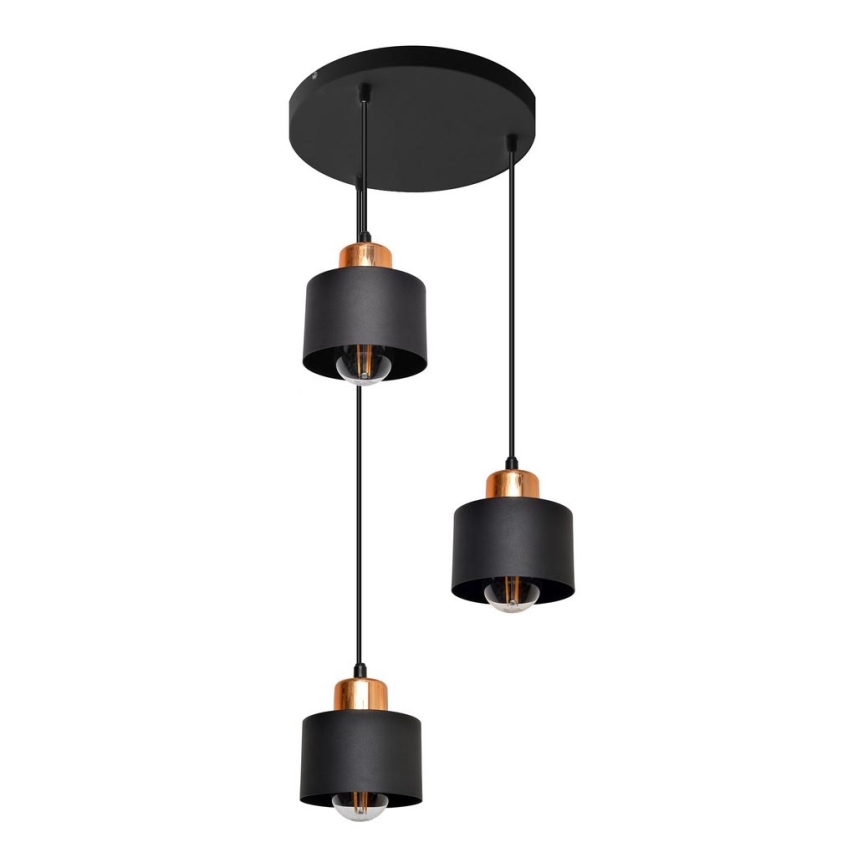 Ljuskrona med snöre EDISON 3xE27/15W/230V