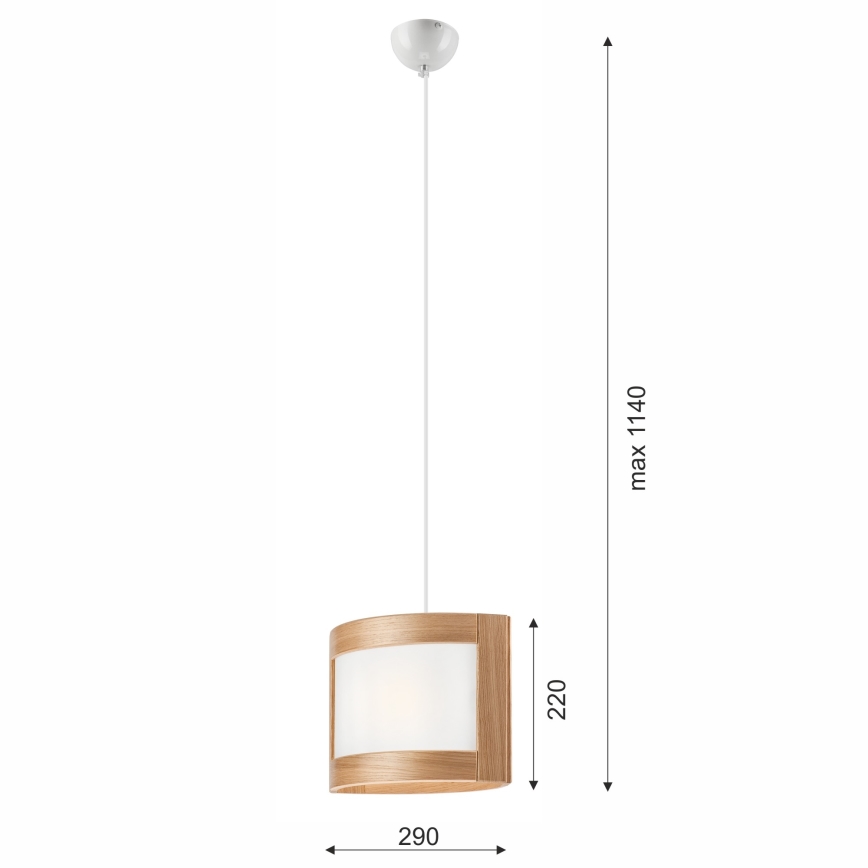 Ljuskrona med snöre ELODIE 1xE27/60W/230V ek