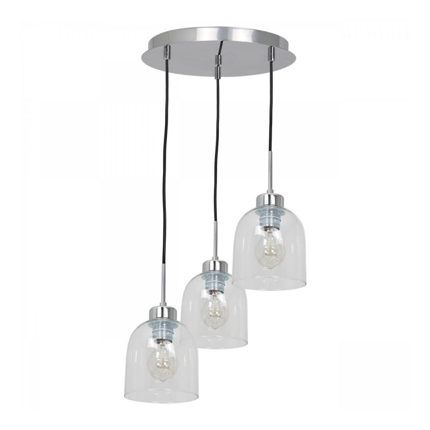 Ljuskrona med snöre FILL 3xE27/60W/230V rund