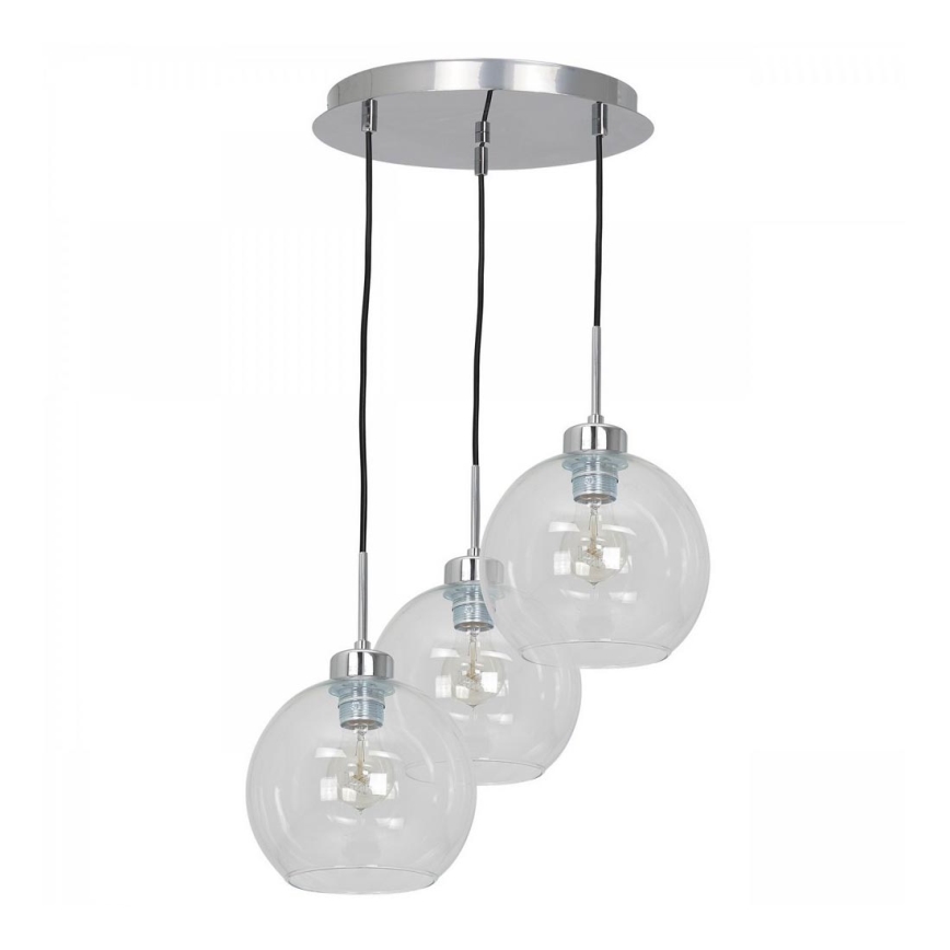 Ljuskrona med snöre FILL 3xE27/60W/230V rund