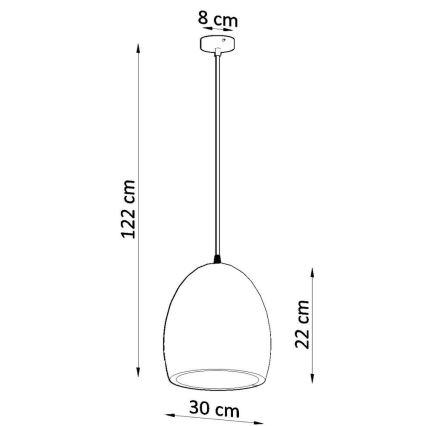 Ljuskrona med snöre FLAWIUSZ 1xE27/60W/230V