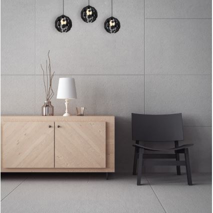 Ljuskrona med snöre GAIA 3xE27/60W/230V svart/brun