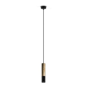 Ljuskrona med snöre GLEIZ trä 1xGU10/35W/230V