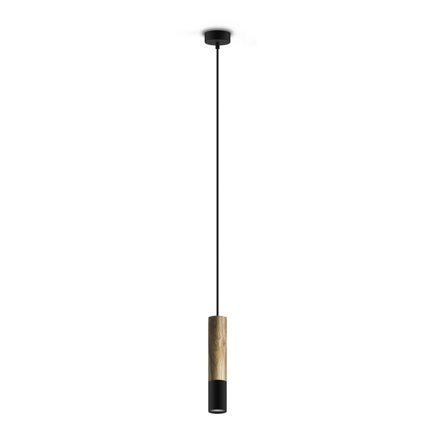 Ljuskrona med snöre GLEIZ trä 1xGU10/35W/230V