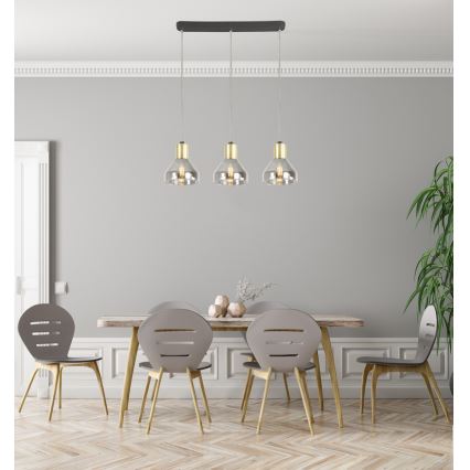 Ljuskrona med snöre GREGORY 3xE14/40W/230V