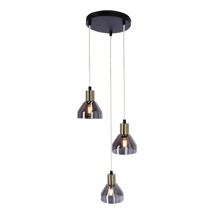 Ljuskrona med snöre GREGORY 3xE14/40W/230V