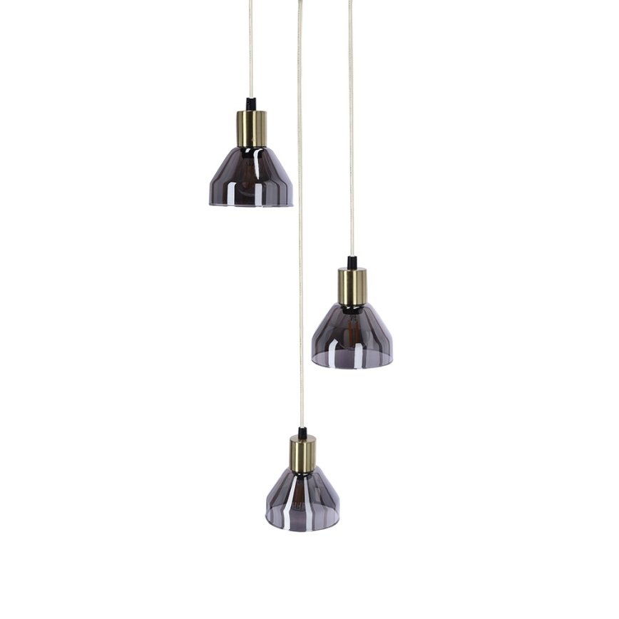 Ljuskrona med snöre GREGORY 3xE14/40W/230V