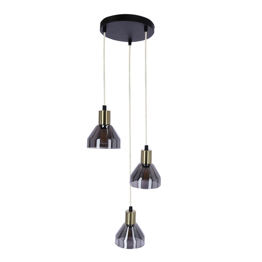 Ljuskrona med snöre GREGORY 3xE14/40W/230V