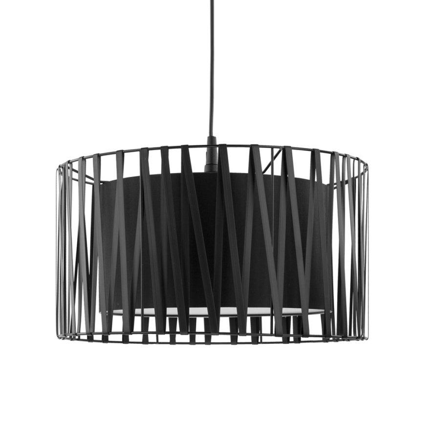 Ljuskrona med snöre HARMONY Svart 1xE27/60W/230V