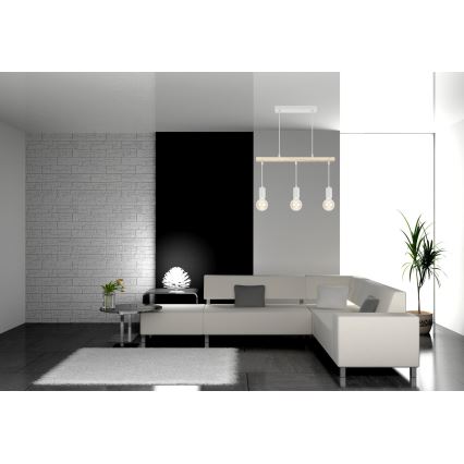 Ljuskrona med snöre IZZY 3xE27/60W/230V